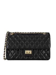 Badura Torebka TYL00490 Czarny. Czarne torebki klasyczne Badura, bez wzorów, z materiału, bez dodatków. Za 229,99 zł.