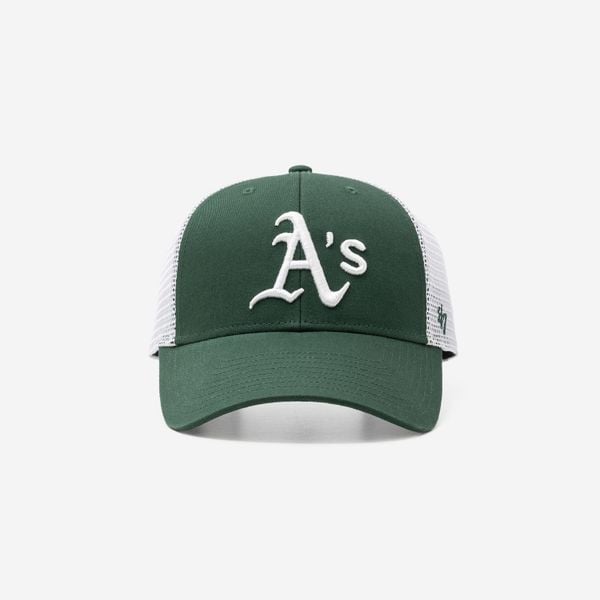 Czapka baseballowa z zapięciem na zatrzask Athletics A's. Czapki 47 Brand, bez wzorów, z bawełny. Za 119,99 zł.