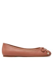 TWINSET Baleriny Ballerina 242TCP150 Beżowy. Brązowe balerinki Twinset, bez wzorów, ze skóry, bez obcasa, bez zapięcia. Za 419,99 zł.