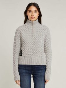 G-Star Sweter w kolorze szarym rozmiar: XS. Szare swetry oversize G-Star, xs, bez wzorów, z wełny, bez ramiączek. Za 175,67 zł.
