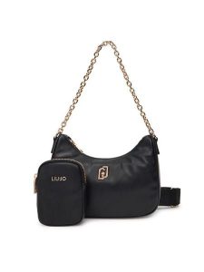 Liu Jo Torebka S Hobo AF5180 E0077 Czarny. Czarne torebki klasyczne Liu Jo, bez wzorów, ze skóry, bez dodatków. Za 499,99 zł.