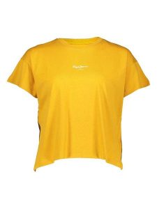 Pepe Jeans Koszulka w kolorze żółtym rozmiar: XL. Żółte bluzki Pepe Jeans, xl, bez wzorów, z bawełny, bez kołnierzyka, bez ramiączek. Za 65,95 zł.