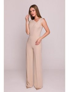 Stylove Kombinezon w kolorze beżowym rozmiar: L. Brązowe kombinezony Stylove, l, bez wzorów, bez kołnierzyka, bez ramiączek. Za 219,99 zł.