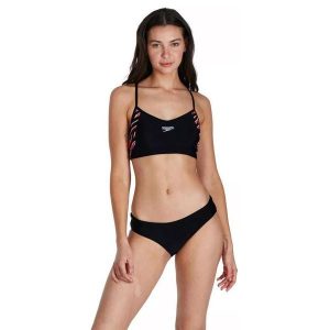 Bikini Speedo Thinstrap Volley – Czarno-Czerwono-Białe – Rozmiar 40. Białe bikini Speedo, bez wzorów. Za 129,66 zł.