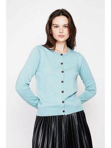 C& Jo Kardigan w kolorze błękitnym rozmiar: 34. Niebieskie kardigany C& Jo, ze splotem. Za 121,99 zł.