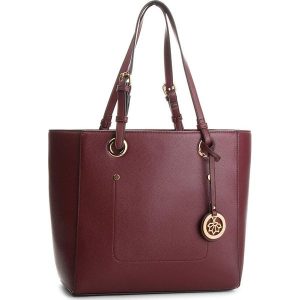 Torebka JENNY FAIRY - RH1233 Burgundy. Czerwone shopper bag marki Jenny Fairy, ze skóry ekologicznej. Za 119,99 zł.