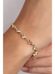 Heliophilia Pozłacana bransoletka z elementami ozdobnymi rozmiar: onesize. Żółte bransoletki Heliophilia, pozłacane. Za 182,72 zł.
