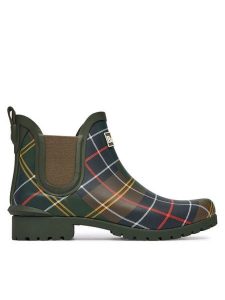 Barbour Kalosze Wilton LRF0066TN11 Zielony. Zielone kalosze Barbour, bez wzorów, z gumy. Za 349,99 zł.