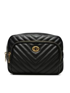 Guess Kosmetyczka PW1596 P3413 Czarny. Czarne kosmetyczki Guess, z aplikacjami, ze skóry, bez dodatków. Za 169,99 zł.