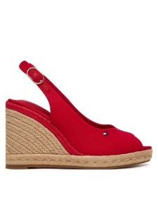 Tommy Hilfiger Espadryle Flag High Wedge Espad Slingback FW0FW09343 Czerwony. Czerwone espadryle TOMMY HILFIGER, bez wzorów, z materiału, bez obcasa. Za 369,99 zł.