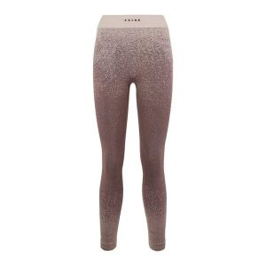 Damskie legginsy Falke Maximum Warm. Brązowe legginsy Falke, bez wzorów, z materiału, długie. Za 353,00 zł.