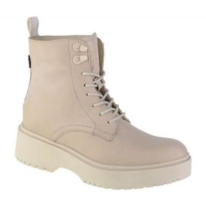 Levis Buty Levi's Bria 233648-702-100 beżowy. Brązowe botki bez wzorów, z materiału, przed kolano, bez obcasa, bez zapięcia. Za 592,82 zł.