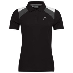 Koszulka polo damska CLUB 22 Tech. Czarne bluzki Head, l, bez wzorów, z materiału, sportowe, bez kołnierzyka, bez ramiączek. W wyprzedaży za 140,00 zł.