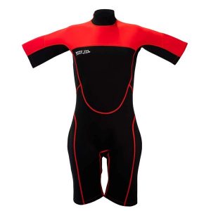 Kombinezon Piankowy Deep Sea dla Kobiet, Półdługości - XS. Czerwone kombinezony DEEP SEA, xs, bez wzorów, z neoprenu, bez kołnierzyka, bez ramiączek, krótkie. Za 149,00 zł.