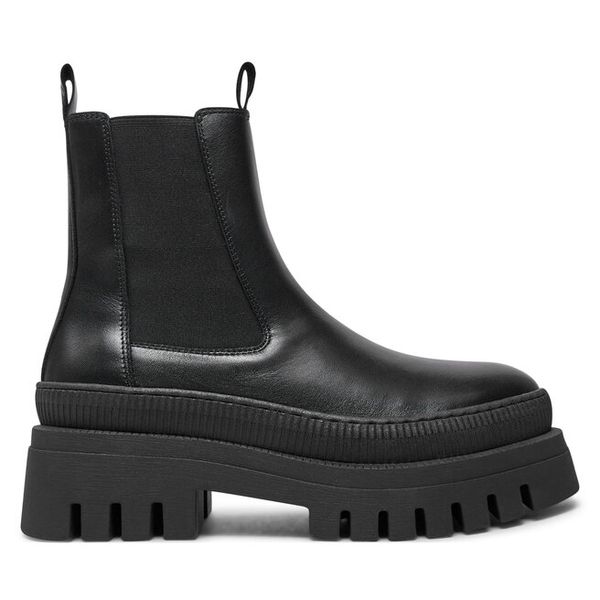 Sztyblety Tamaris. Czarne botki Tamaris, bez wzorów, bez obcasa, na płaskiej podeszwie, bez zapięcia. Za 319,99 zł.