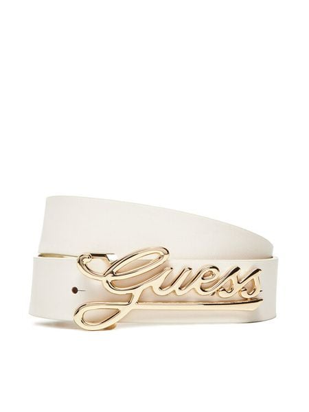 Guess Pasek Damski BW9250 P5335 Biały. Białe paski Guess, z aplikacjami, ze skóry. Za 129,99 zł.