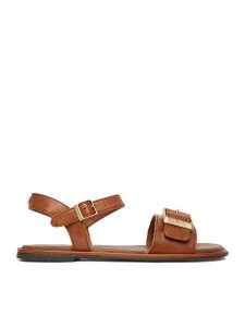 U.S. Polo Assn. Sandały EO-TEMPE002W/6L1 Brązowy. Brązowe sandały U.S. Polo Assn., bez wzorów, ze skóry, bez obcasa, na płaskiej podeszwie, bez zapięcia. Za 299,99 zł.