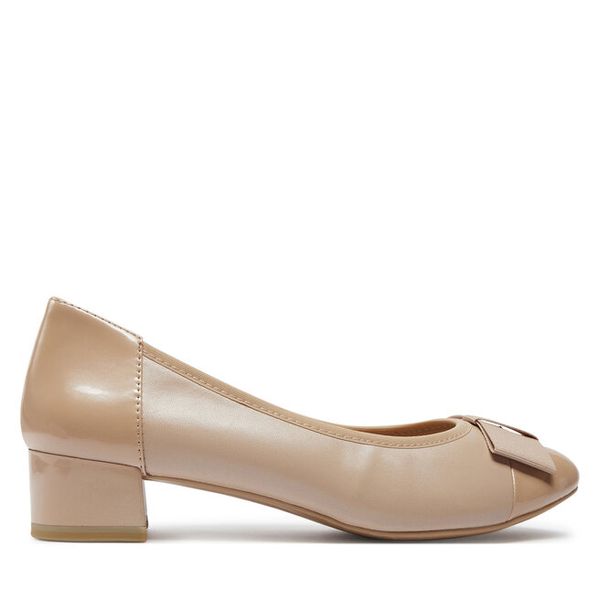 Baleriny Caprice. Brązowe balerinki Caprice, bez wzorów, bez obcasa, bez zapięcia. Za 179,99 zł.