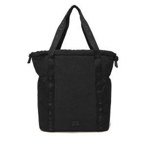 Torebka Roxy. Czarne shopper bag Roxy, bez wzorów, bez dodatków. Za 149,99 zł.
