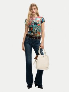 Desigual Plecak 26SAKP41 Beżowy. Brązowe plecaki Desigual. Za 341,99 zł.