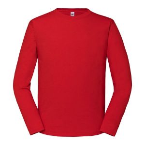 Koszulka Z Długim Rękawem Unisex Adult Iconic 195 Plain. Czerwone bluzki FRUIT OF THE LOOM, xs, bez wzorów, sportowe, bez kołnierzyka, bez ramiączek. Za 62,99 zł.