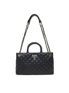 Guess Torebka HWQG87 48090 Czarny. Czarne torebki klasyczne Guess, z aplikacjami, ze skóry, bez dodatków. Za 399,99 zł.