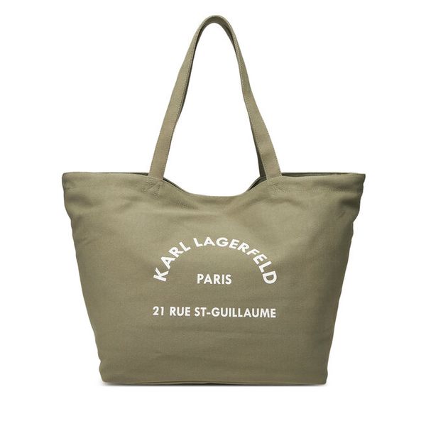 Torebka KARL LAGERFELD. Brązowe shopper bag KARL LAGERFELD, bez wzorów, bez dodatków. Za 219,99 zł.