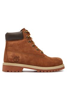 Timberland Trapery 6 In Prem 14949 Brązowy. Brązowe buty zimowe Timberland, z nubiku, bez obcasa, bez zapięcia. Za 719,99 zł.