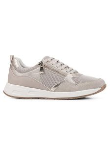 Geox Sneakersy "Dbulmya" w kolorze srebrno-szarobrązowym rozmiar: 37. Brązowe trampki Geox, bez wzorów, bez zapięcia. Za 250,35 zł.