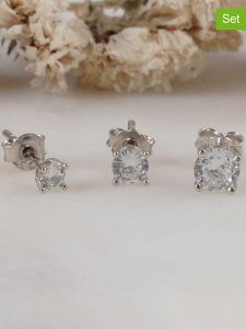 Heliophilia Srebrne kolczyki-wkrętki (3 szt.) rozmiar: onesize. Szare kolczyki Heliophilia, srebrne. Za 87,61 zł.