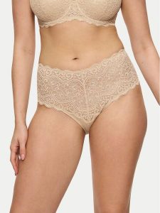 Triumph Figi klasyczne z wysokim stanem Amourette 10210675 Beżowy. Brązowe figi Triumph, bez wzorów, z syntetyku. Za 109,99 zł.