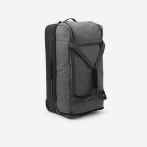 Torba podróżna na 2 kółkach z komorą na buty Club 500 105 L. Czarne torby podróżne i sportowe DECATHLON, bez wzorów, z materiału, średnie. Za 299,99 zł.