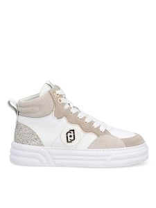 Liu Jo Sneakersy w kolorze biało-beżowym rozmiar: 38. Białe trampki Liu Jo, z aplikacjami, z materiału, bez zapięcia. Za 346,99 zł.