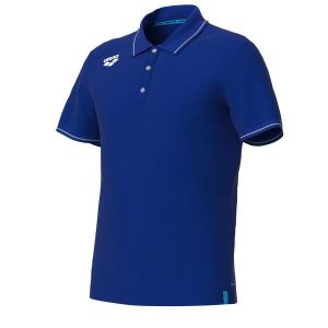 Koszulka polo Arena Team Polo shirt Solid Cotton. Niebieskie bluzki Arena, xl, bez wzorów, z bawełny, bez kołnierzyka, bez ramiączek. Za 228,00 zł.