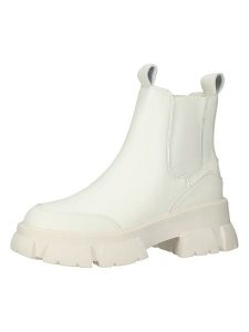 Steve Madden Skórzane sztyblety w kolorze białym rozmiar: 40. Białe buty sportowe Steve Madden, bez wzorów, bez zapięcia. Za 260,99 zł.