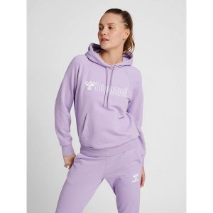 Damska bluza z kapturem Hummel Noni 2.0. Fioletowe bluzy Hummel, m, bez wzorów, z bawełny, z kapturem. Za 203,50 zł.