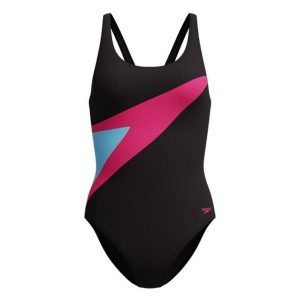 Strój kąpielowy damski Speedo Hyperboom Butterfly Back. Czarne stroje jednoczęściowe Speedo, bez wzorów. Za 229,49 zł.