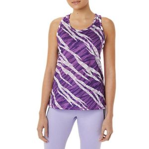 Tank Top Damski Camo. Fioletowe topy ASICS, m, bez wzorów, z materiału, bez kołnierzyka, bez ramiączek. Za 174,99 zł.