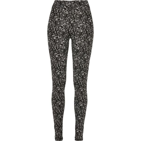 Legginsy damskie Urban Classics Soft AOP. Czarne legginsy Urban Classics, bez wzorów. Za 141,50 zł.