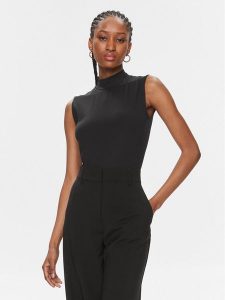 Calvin Klein Body Stretch Jersey Body K20K206900 Czarny Slim Fit. Czarne body i gorsety Calvin Klein, bez wzorów, z jersey. Za 329,99 zł.