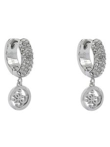 Guess Kolczyki JUBE03 301JW Srebrne rodowanie. Szare kolczyki Guess, metalowe. Za 209,99 zł.