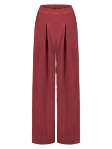 Sublevel Spodnie w kolorze czerwonym rozmiar: M. Czerwone spodnie z wysokim stanem Sublevel, bez wzorów, z materiału, z podwyższonym stanem. Za 82,99 zł.