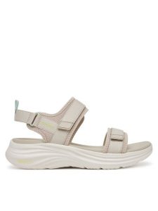 Skechers Sandały Vapor Foam-Laidback Moments 120009/NTAQ Beżowy. Brązowe sandały Skechers, bez wzorów, z materiału, bez obcasa, na płaskiej podeszwie, bez zapięcia. Za 219,99 zł.