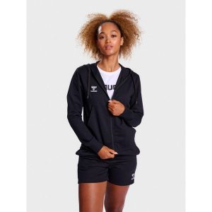 Bluza sportowa bawełniana z kapturem Hummel GO 2.0 Zip Hoodie Woman r. XSBluza s. Czarne bluzy Hummel, s, bez wzorów, z bawełny, z kapturem. Za 199,00 zł.
