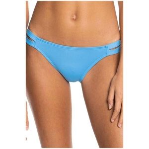 Dół od stroju kąpielowego ROXY Beach Classics. Niebieskie bikini Roxy, bez wzorów, z materiału. Za 56,99 zł.