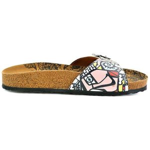 Calceo Klapki ze wzorem rozmiar: 36. Klapki Calceo, bez wzorów, z materiału, z otwartym noskiem, bez obcasa. Za 128,55 zł.