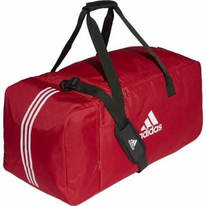 Torba Sportowa Adidas Performance Tiro - Trwała i Elegancka. Czerwone torby podróżne i sportowe ADIDAS, bez wzorów, z materiału. Za 249,99 zł.