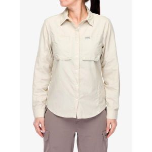 Koszula przeciw komarom damska Columbia Skien Valley Long Sleeve Shirt. Brązowe koszule Columbia, bez wzorów, bez kołnierzyka, bez ramiączek. Za 351,99 zł.