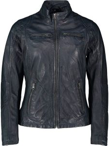 7eleven Skórzana kurtka "Sevana" w kolorze granatowym rozmiar: 38. Niebieskie kurtki 7eleven, bez wzorów, z satyny, bez kaptura. Za 434,99 zł.