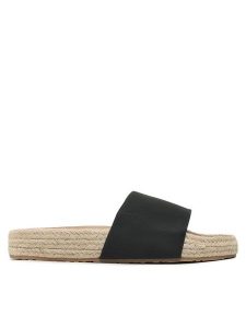Roxy Espadryle ARJL101053 Czarny. Czarne espadryle Roxy, bez wzorów, ze skóry, bez obcasa. Za 199,99 zł.